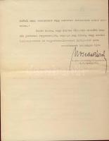 1932 Noseda Károly zeneszerző, karmester aláírt levele