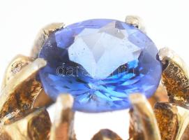 Tanzanit köves ezüst (Ag) gyűrű 0,5 cts 2,47g m: 56 Jelzett