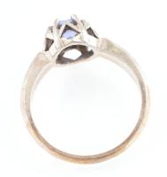 Tanzanit köves ezüst (Ag) gyűrű 0,5 cts 2,63 g Jelzett m: 56