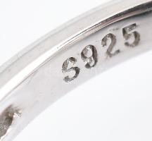 Rubin köves ezüst (Ag) gyűrű 3,3 cts 3,76 g Jelzett m: 56