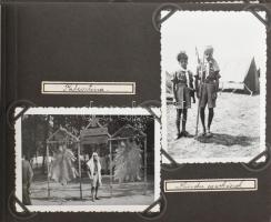 1933 Gödöllő, Jamboree, fotóalbum 40 db fotóval a cserkész táborról, annak életéről, a csapatok sátr...