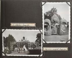 1933 Gödöllő, Jamboree, fotóalbum 40 db fotóval a cserkész táborról, annak életéről, a csapatok sátr...