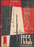 1963 Ifjúsági jazz klub híradója 1. szám, benne Radics Gábor, Pege Aladár, Kovács Gyula autográf aláírásaival,javított gerinccel