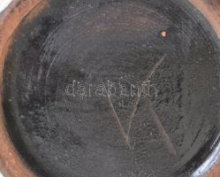 Iparművészeti retró kerámia váza, hibátlan, m: 28 cm