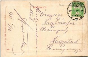 1911 Zagreb, Zágráb; Ulica Marije Valerije / Mária Valéria utca, villamos, Dr. Bogad fogorvos, Phöni...