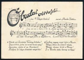 1936 Pólya Antal és Pásztor Zoltán dalszerzők autográf aláírásai egy Kézdi-Kovács László (1864-1942)...