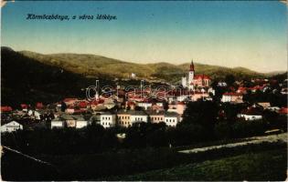 Körmöcbánya, Kremnitz, Kremnica; látkép, Szarvas szálloda. Kniep Róbert kiadása / general view, hotel (EB)