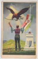 1939 Felszabadulás. Kiadja az Ereklyés Országzászló Nagybizottsága / Hungarian irredenta propaganda art postcard, Treaty of Trianon (Rb)