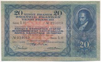 Svájc 1931. 20Fr T:III Switzerland 1931. 20 Francs C:F Krause P#39c.17