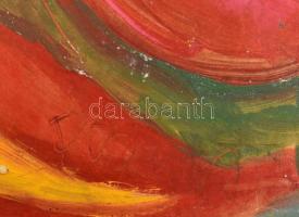 Csepeli Németh Miklós (1934-2012): Bohócfej. Olaj, karton, jelzett. Kissé sérült. 54x48 cm