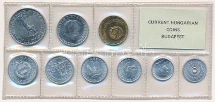 1973. 2f-10Ft (9xklf) érmés forgalmi sor fóliatokban T:1 patina Adamo FO6