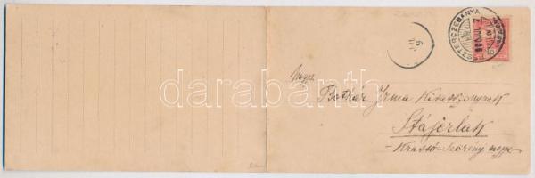 1900 Besztercebánya, Banská Bystrica; 2-részes kihajtható panorámalap. Ilona műintézet kiadása / 2-t...