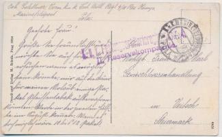 1917 Pola, Pula; SMS Bellona az Osztrák-Magyar Haditengerészet uszály laktanyája a matrózoknak a kik...