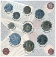 1997. 50f-200Ft (6xklf) forgalmi sor, benne 200Ft Ag "Deák", a belső tok ragasztása részbe...