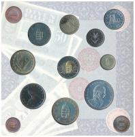 1997. 50f-200Ft (6xklf) forgalmi sor, benne 200Ft Ag "Deák", a belső tok ragasztása részbe...