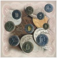 1998. 50f-200Ft (10xklf) forgalmi sor + 1998. 100Ft alpakka "1848-1849. Szabadságharc 150. évfo...