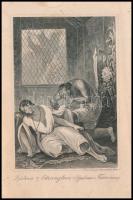 34 db metszetet tartalmazó könyv, Naumburgs Kunstanstalt Leipzig, XIX. sz. második fele. Viseltes, s...