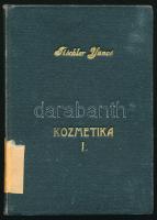 Tischler János: Kozmetika I. Magyar Drogista Szakkönyvek III. köt. Bp.,(1935.),Drogista Közlöny. Kopott aranyozott egészvászon-kötés, a gerincen címkével.