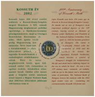 2002. 1Ft-100Ft (7xklf) + 100Ft "Kossuth" forgalmi sor szettben, belső tok ragasztása kiss...