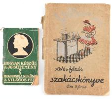 2 db szakácskönyv, receptfüzet: Sütés-főzés szakácskönyve. Bp., 1948. Lonkai Ferenc. Szakadt papírborítóval + Oetker receptfüzet szakadt borítóval