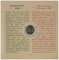 2002. 1Ft-100Ft (7xklf) + 100Ft "Kossuth" forgalmi sor szettben, belső tok ragasztása kiss...