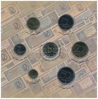 2002. 1Ft-100Ft (7xklf) + 100Ft "Kossuth" forgalmi sor szettben, belső tok ragasztása kiss...