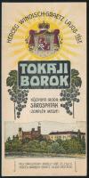 cca 1925 Herceg Windisch-Graetz Lajos szőlészet Tokaji borok reklámcédulája, litografált sárospataki részlettel, szép állapotban