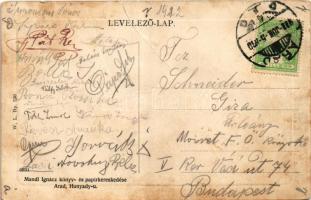 1911 Arad, Vértanú szobor, üzletek. W.L. Bp. 228. Mandl Ignác kiadása / martyrs' monument, shop...