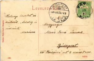 1908 Margitta, Marghita; Fő utca, Winkler Lajos és Grosz Dávid üzlete. Fisch Lipót kiadása 2282. (W....