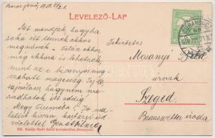 1910 Borosjenő, Borosineu, Ineu; Vasútállomás. Radó Adolf kiadása / Bahnhof / railway station + &quo...