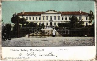 1901 Székelyudvarhely, Odorheiu Secuiesc; Állami reáliskola Gál János kiadása / school (EK)