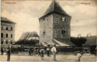 1909 Kolozsvár, Cluj; Bethlen bástya, Bodnár Gáspár kocsikészítő üzlete. Schuster Emil kiadása / Bastionul / bastion tower, shop (EK)