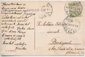 1907 Budapest X. Kőbánya, Kőbánya-Felső pályaudvar, vasútállomás. V. A. kiadása (fa)