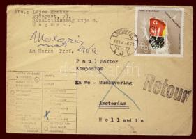 1968 Montág Lajos nagybőgő virtuóz aláírt levele Paul Doktor zeneszerzőhöz