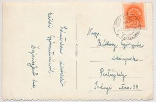 1943 Győrszentiván (Győr), Vasútállomás, vasutasok. photo (EK)