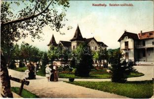 1913 Keszthely, Balaton szállodák. Mérei Ignác kiadása (fa)