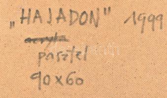 Sebestyén János (1957-): Hajadon, 1999. Pasztell, papír. Jelezve jobbra lent, hátoldalán autográf fe...