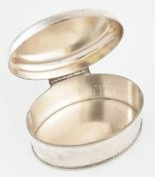 Moritz Hacker ezüstözött cukordoboz, jelzett, kopott, 10x13 cm