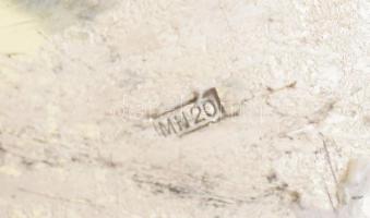 Moritz Hacker ezüstözött cukordoboz, jelzett, kopott, 10x13 cm