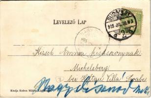 1905 Budapest II. Hűvösvölgy, villamos vasúti viadukt és végállomás. Kofron Miklós kiadása (EK)