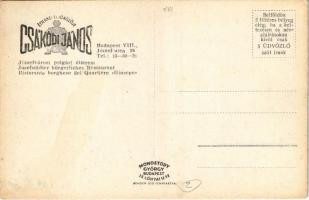 Budapest VIII. Csákodi János-féle Józsefvárosi polgári étterem, söröző, bor és sörcsarnok, belső. Jó...