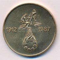 Pócsik István (1933-) 1987. "A 'December 4' Drótművek 75 éves / 1921-1987" arany...