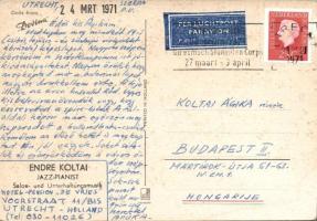 1971 Koltai Endre jazz zongorista autográf levele