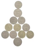 Ausztria 1893-1910. 10h (10db/8xklf) + 1894-1911. 20h (2xklf) T:2,2- patina Austria 1893-1910. 10 Heller (10pcs/8xdiff) + 1894-1911. 20 Heller (2xdiff) C:XF,VF patina