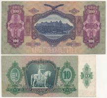 1936. 10P + 1930. 100P + 1946. 100.000.000P + 1946. 1.000.000.000P mind "Második Régipénz Kiáll...