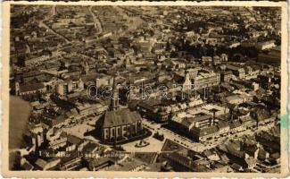 1940 Kolozsvár, Cluj; látkép repülőgépről. légi felvétel / aerial view from an airplane. photo (EK)