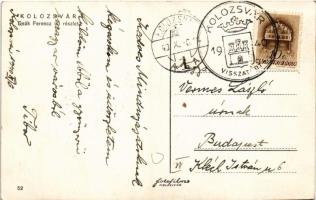 1940 Kolozsvár, Cluj; Deák Ferenc út, Ford képviselet, cukrászda, Dr. Halász gyógyszertár, Dombi, St...