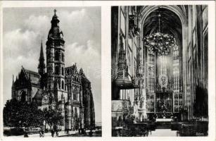 1938 Kassa, Kosice; Dóm belső / cathedral interior + 1938 Kassa visszatért So. Stpl