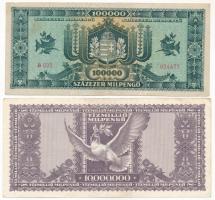 1946. 100.000MP + 1946. 10.000.000MP + 1946. 100.000.000MP + 1946. 1.000.000.000MP mind "Másodi...