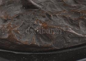 Barye jelzéssel: Vadkan. Bronzírozott műgyanta, m: 11,5 cm